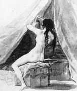 Nude Woman Holding a Mirror